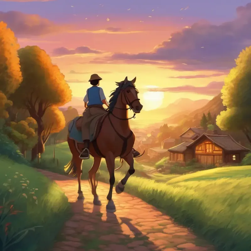 Returning home after a day of adventure.