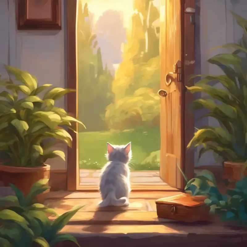 Kitten arrives at new home, discovers a playful environment.