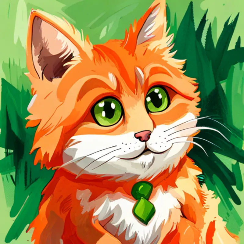 Orange fur, green eyes, playful and friendly lost and looking for his way home