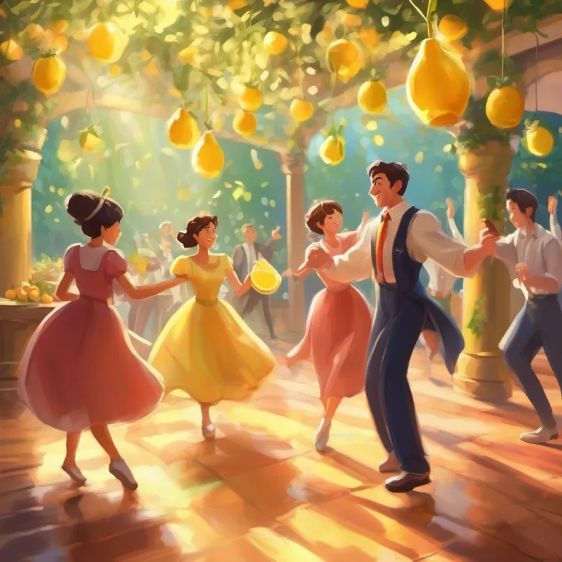 Celebration with dance and lemonade after cleaning.