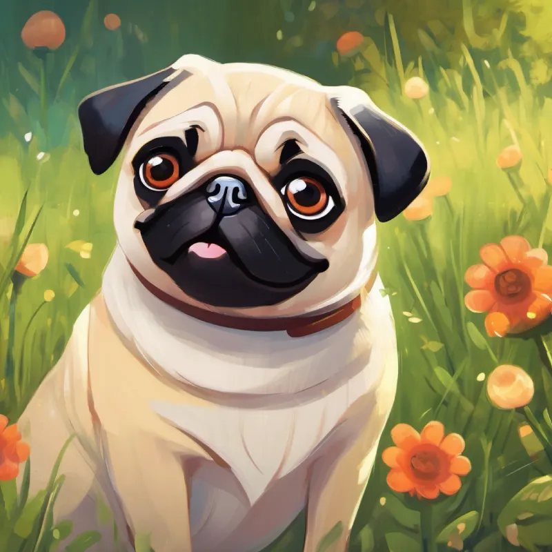 Pug expresses his friendship, establishing daily playtime.