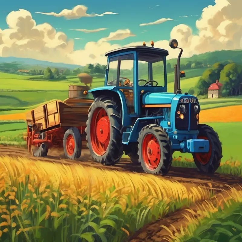 The tractors fascinated Can. He loved their loud rumbling noise and the way they plowed the fields. He dreamed of one day riding on a tractor himself and exploring the countryside.