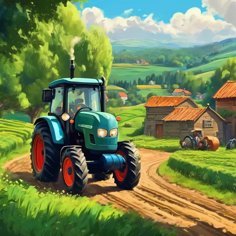 Curious, Can ran to his mother and asked, 'Mom, where are all the tractors today? Why can't I see them?' Fatma smiled and said, 'Can, today is a special day. The tractors have gone to a magical place called Tractorland.'