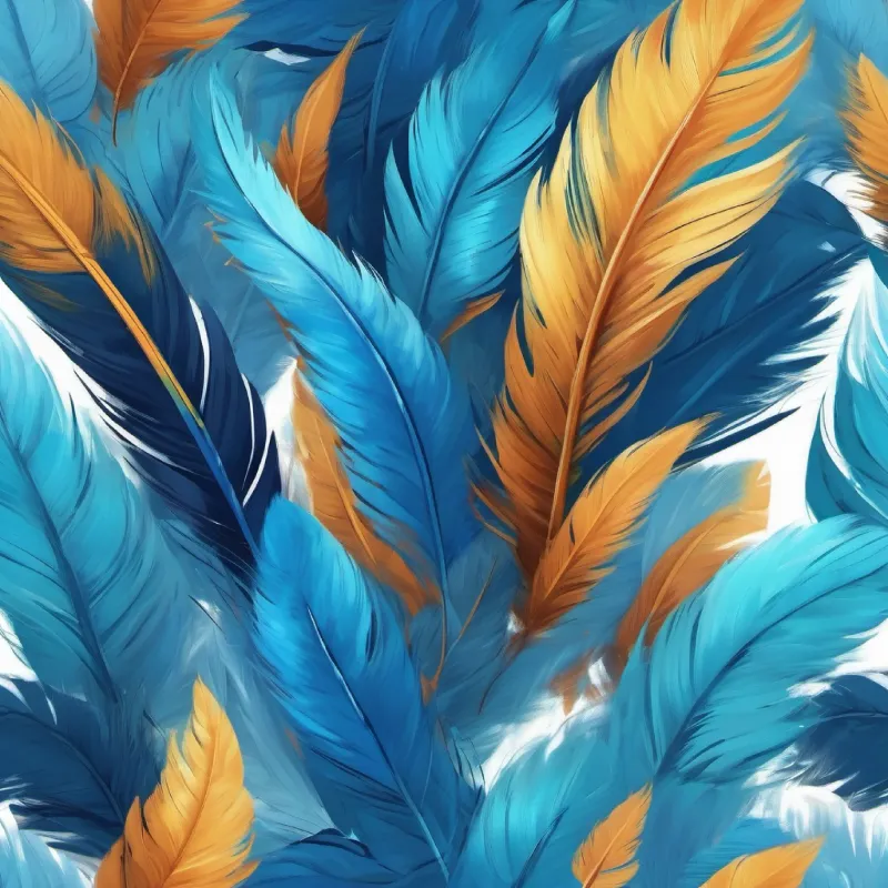 Asking Blue feathers, small for help, cooperative