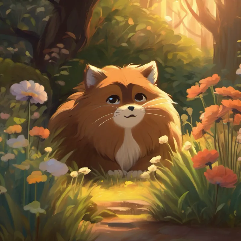 Garden, Brown fur, small, crying crying, worried