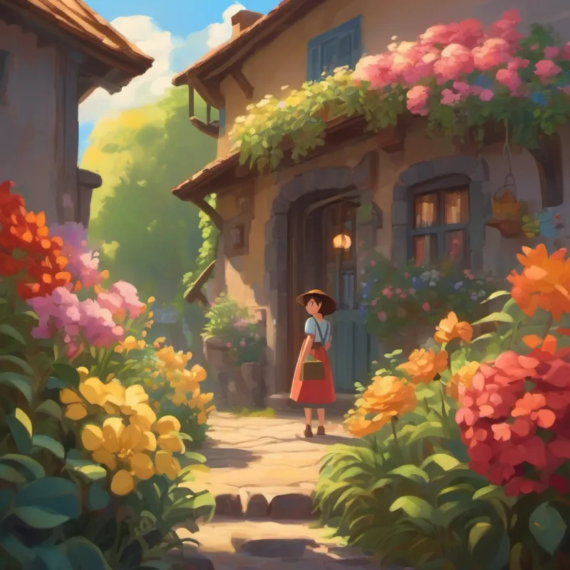 Looking around, asking flowers for help