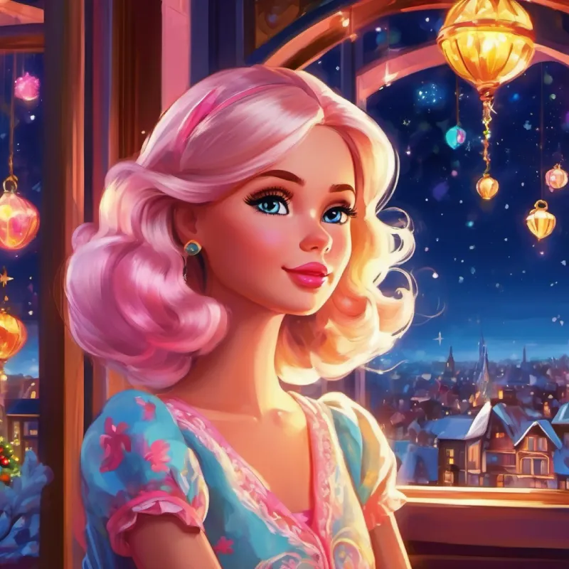 Once upon a time in a vibrant town, there lived a young girl named Barbie. Barbie had a heart full of dreams, and every night she would gaze out of her window at the stars, imagining exciting adventures and magical worlds.