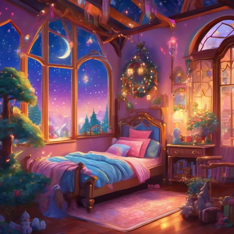 One evening, as Barbie was falling asleep, a sprinkle of stardust drifted through her window, surrounding her room in a gentle glow. To her astonishment, she found herself in a magical land filled with talking animals, fairies, and colorful castles.