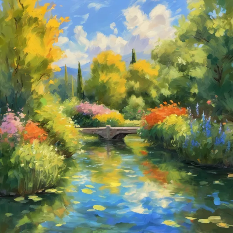 Next, they traveled to the Impressionist period. Ben discovered that Impressionist artists liked to paint outdoors and capture the fleeting moments of everyday life. Artie showed Ben paintings by Claude Monet and Pierre-Auguste Renoir, who used brushstrokes to create beautiful scenes of nature and people. Ben felt like he was walking through a peaceful garden as he looked at these paintings.