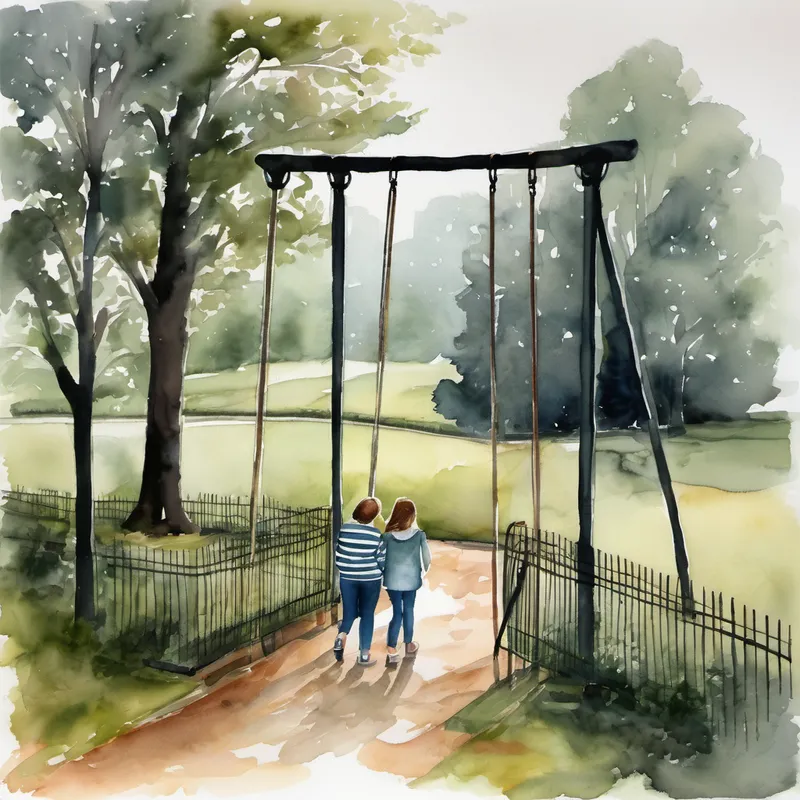 On an overcast day, armed with their unwavering support for one another, Jamie and Lynn embarked on their journey to the park. As they walked hand-in-hand, Jamie began to share their feelings and fears, and Lynn listened attentively. Lynn, understanding the trauma firsthand, offered comforting words and reassurance, reminding Jamie that they were not alone. Upon reaching the park, Jamie's heart pounded furiously. They could almost feel the echoes of that dreadful accident. But with Lynn by their side, they confronted their fears, step by step. Jamie touched the rusty swings that had witnessed the crash, feeling a sense of closure, and slowly, their grip on fear started to loosen.