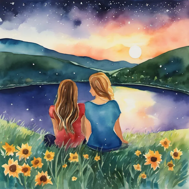 One summer evening, under a starlit sky, Jamie and Lynn found themselves sitting on a hill overlooking their town, reminiscing about their journey. They marveled at how far they had come, not just in healing their own traumas but also in helping each other through the process. Their bond, forged through pain, had transformed into a friendship that would last a lifetime. Jamie and Lynn, the two brave souls who overcame their dark past together, now had the strength to face anything that came their way.