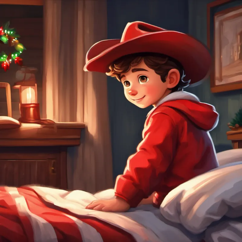 Tommy preparing for bed, feeling excited for another school day