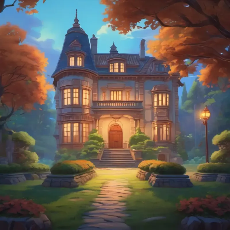 Final image of the mansion, tranquility replacing the haunting atmosphere.