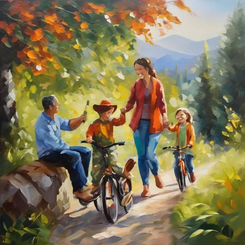 Happy family bonding and enjoying each other's company