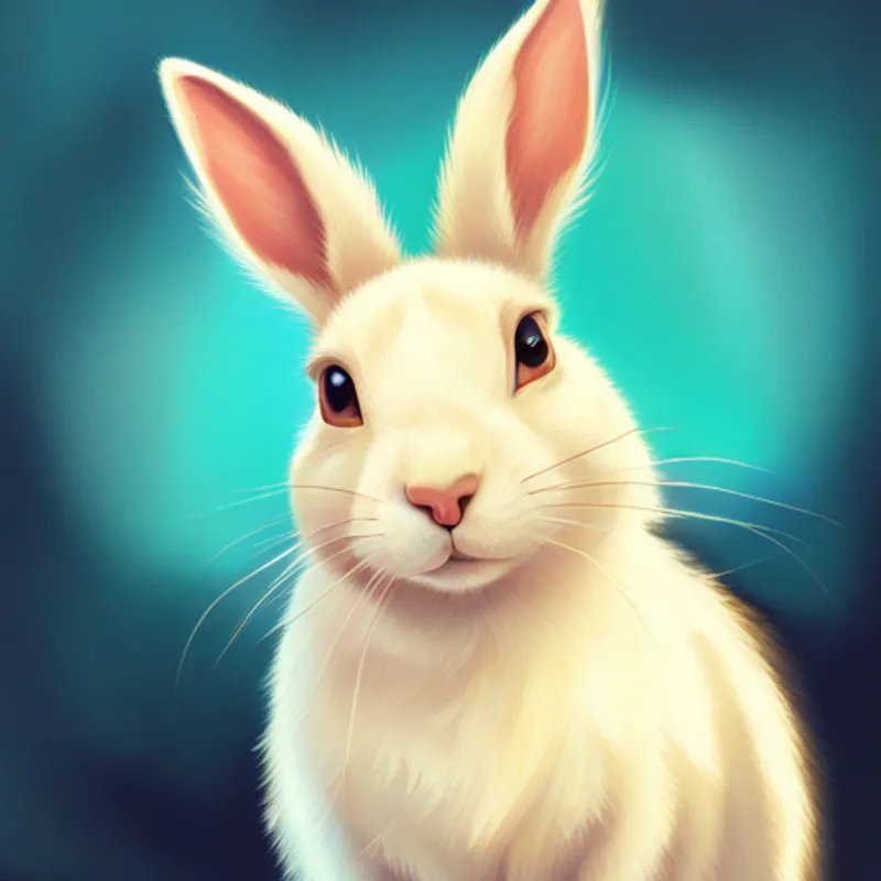 Small white rabbit with floppy ears and curious eyes, a small white rabbit with floppy ears