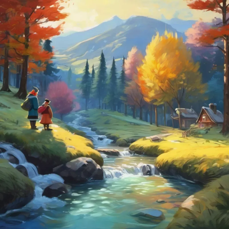 They find the creek, a fulfilling moment of discovery.