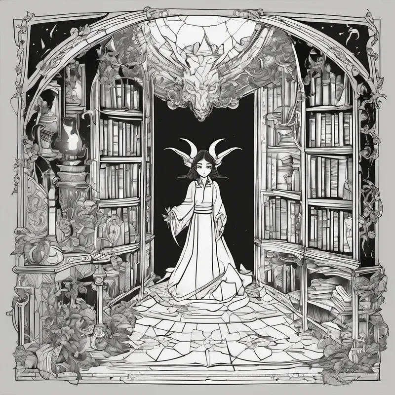 Within those pages lay a description of a forbidden encounter with none other than the devil himself. This ominous figure promised unimaginable power and knowledge in exchange for a soul. Ignoring the eerie whispers inside their head, Alex's curiosity got the better of them—they yearned to learn more about responsibility and the consequences it held. With hesitant anticipation, Alex decided to summon the devil as the book instructed. As the clock struck midnight, the attic filled with an unsettling presence, causing the air to grow thick with shadows. Suddenly, the devil stood before them—dark, cloaked, and shrouded in mystery.