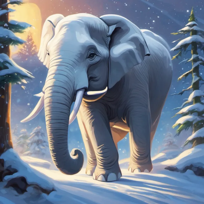 Description of the first encounter with the white elephant.