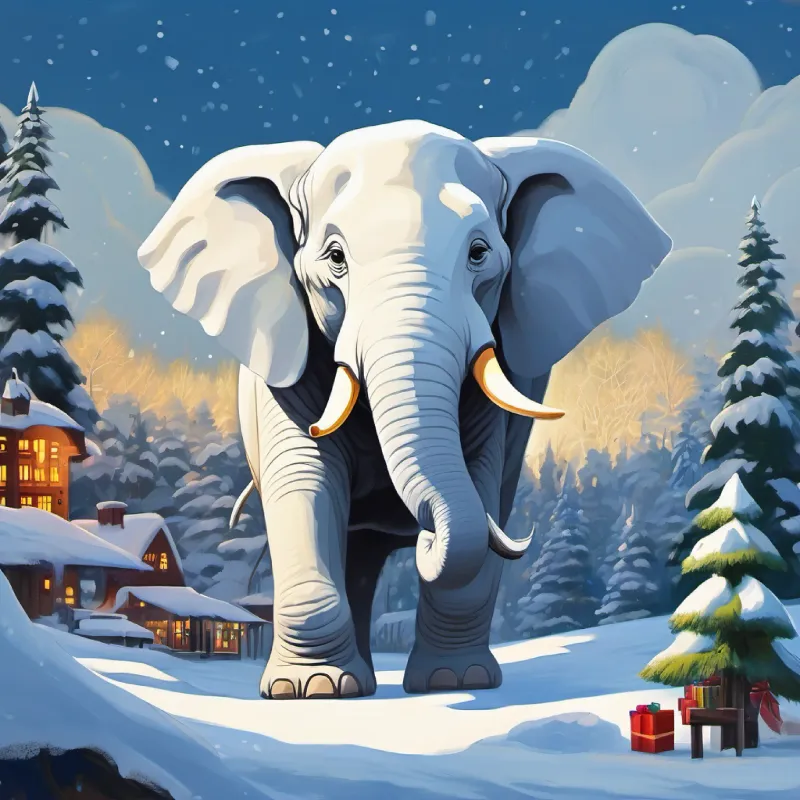 The white elephant's impact on the village and the forest.