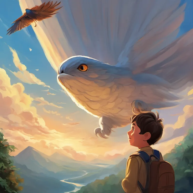 His father chuckled softly and answered, "Confidence, my dear, is believing in yourself and your abilities. Darryl knew he might not be able to roar the loudest or have the sharpest teeth, but he believed in himself." Max's eyes grew wide, eager to hear more, as his father continued, "Darryl had a dream. He dreamt of soaring through the skies like a bird. He so badly wanted to fly, to explore new lands from way up high."