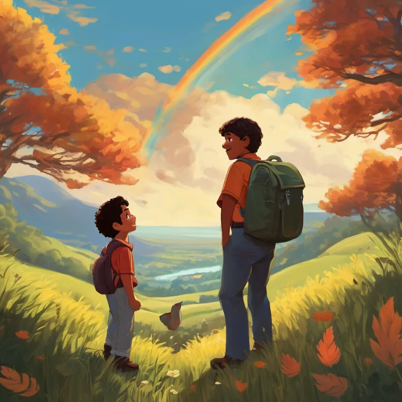 Max's eyes sparkled with admiration. "Darryl was brave, wasn't he, Papa?" "Yes, my son, he was," his father said, his voice full of pride. "Darryl's confidence grew as he faced his fears and never gave up. One day, after countless tries, Darryl discovered something incredible. He found that he could glide through the air using his tiny arms, even if he couldn't fly like a bird."