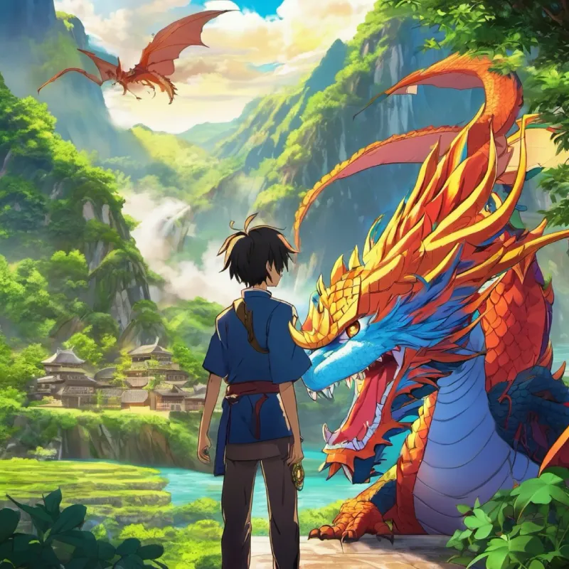 Introduction to Alexis, his dragon Taro, and the setting.