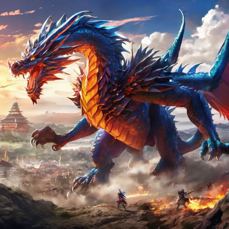 A rival dragon appears on the battlefield.