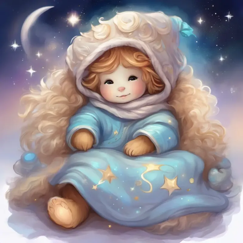 Little Sleepy is a small teddy bear with sleepy eyes and a fuzzy blanket with sleepy eyes and a fuzzy blanket, and Sleepyhead has messy hair and wears a nightcap with messy hair and a nightcap.