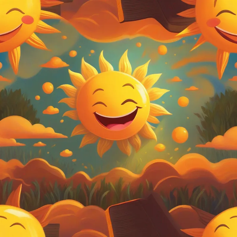 A book closing with a smiling sun