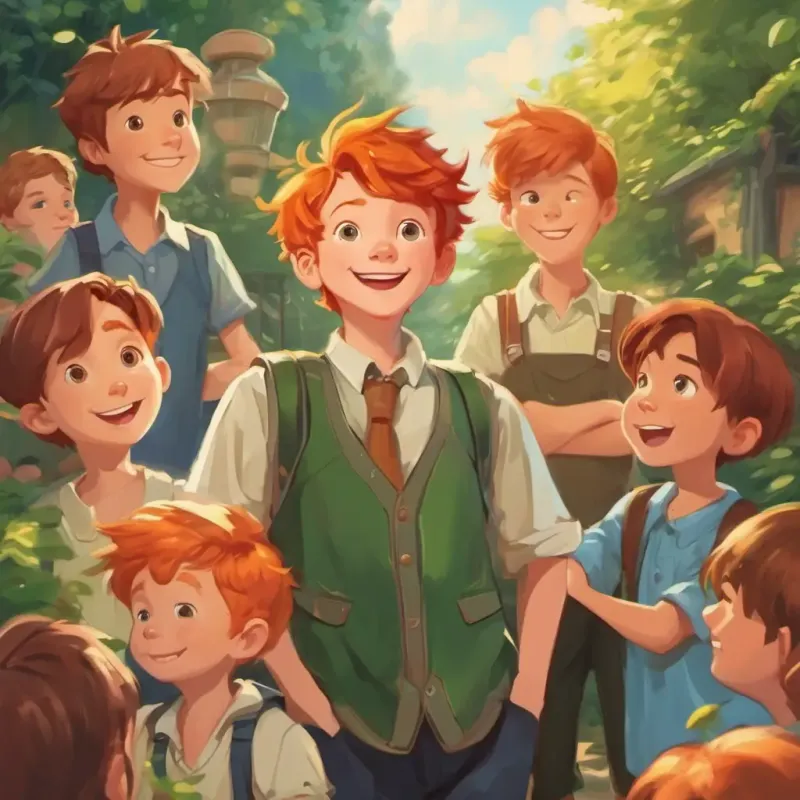 Oliver gathers his friends and shows them his invisible suit. They can't see it, but they can see how happy it makes Oliver.