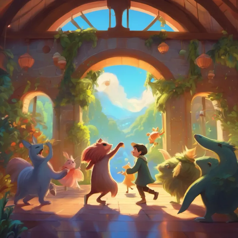 End of the dance, creatures happy, a lesson about unity and sharing learned.