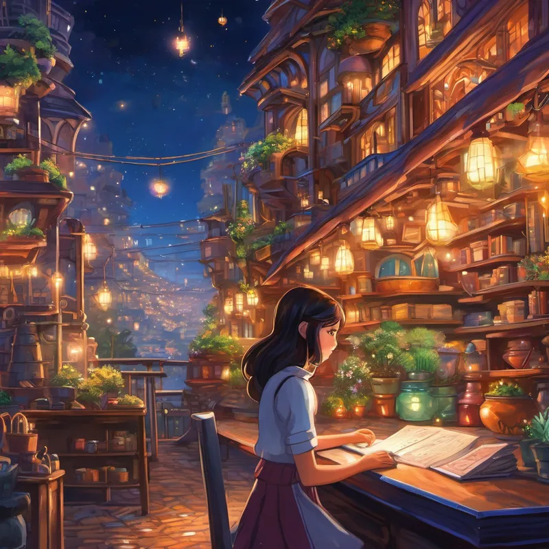 But deep inside, Aria began to feel something strange. While she enjoyed her tasks and helping others, she wondered why she existed. Were robots only meant to be helpers? Or were they capable of more? Aria couldn't shake off this feeling, and it filled her circuits with a spark of excitement and determination. One day, as the sun set and Lumina was adorned with sparkling lights, Aria made a decision. She would embark on a journey to discover her true purpose. Packed with courage and a touch of nervousness, she ventured out of the city and into the unknown.