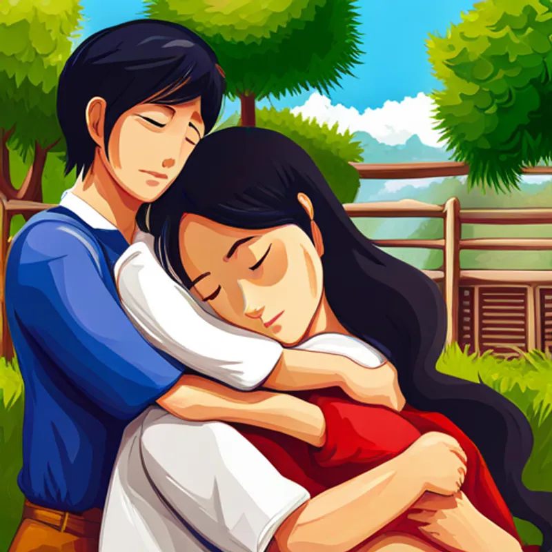 Max and Lily snuggled up together, surrounded by love