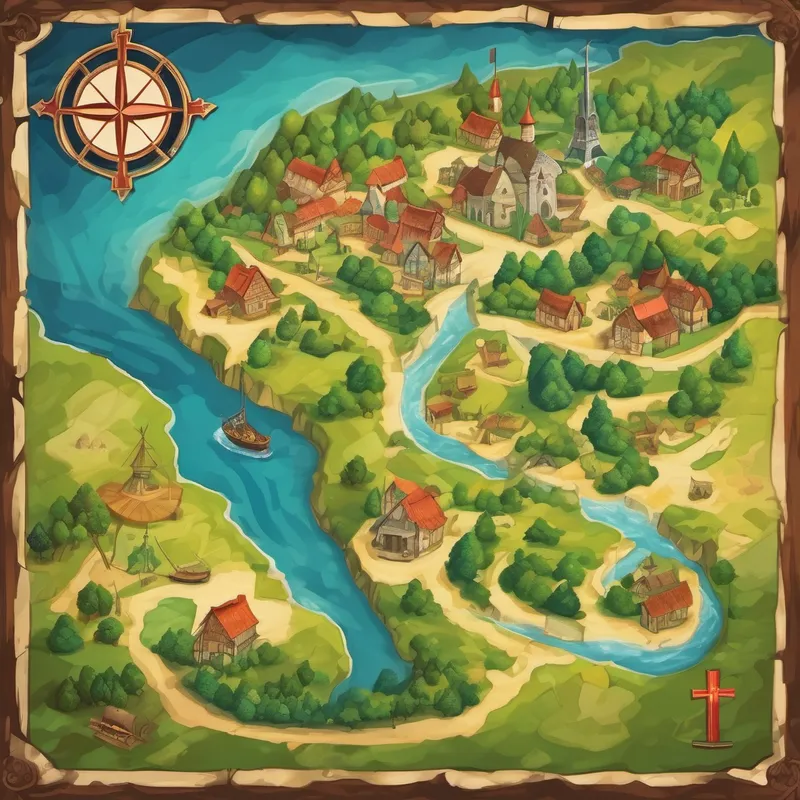 Old map with a big X marking the spot