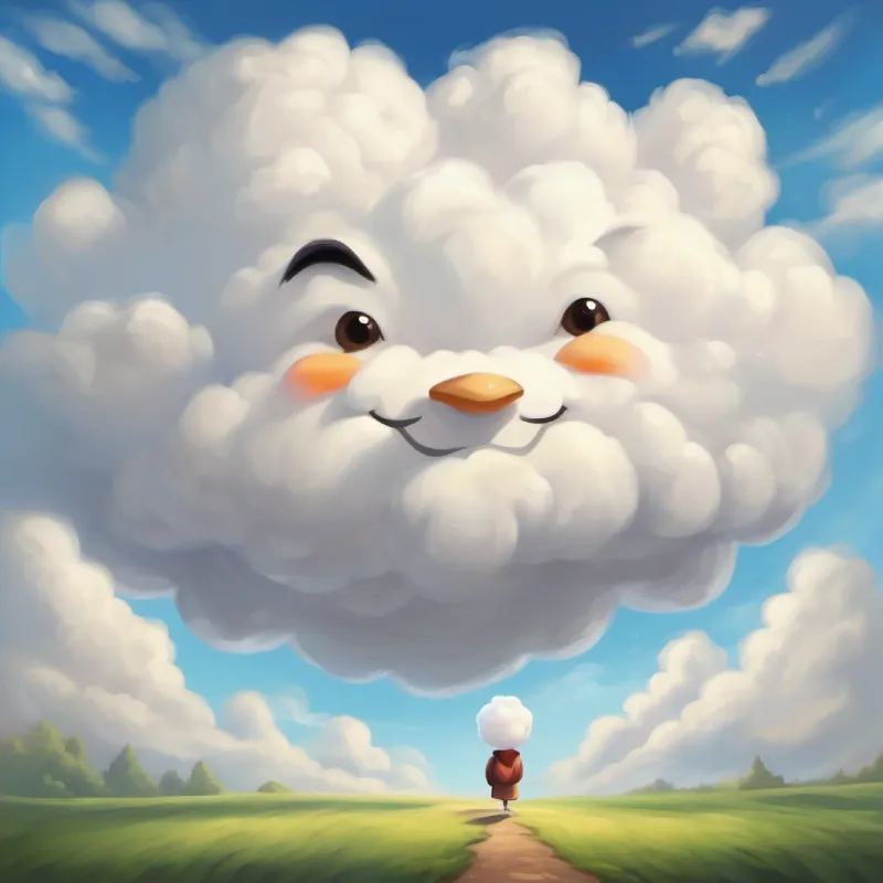 Old wise A large, wise cloud with a kind smile tells A small, fluffy, white cloud with big dreams the importance of patience and proper order.