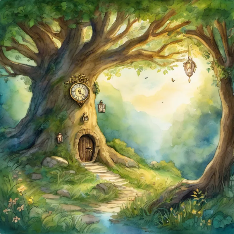 After overcoming many challenges and cleverly solving riddles, Leo, Max, and Lily discovered an ancient tree with a small, hidden keyhole. Swiftly, Leo placed the golden key into the lock, causing the tree to creak open. The hidden door revealed a breathtaking kingdom full of gleaming crystal castles and friendly fairies, who welcomed them with open arms. Leo and Max had fulfilled their promise to Lily, reuniting her with her fairy family. As a token of gratitude, the fairies presented Leo with a magical stone that would grant any wish he desired. But all Leo wished for was the happiness and safety of his friends, both old and new.