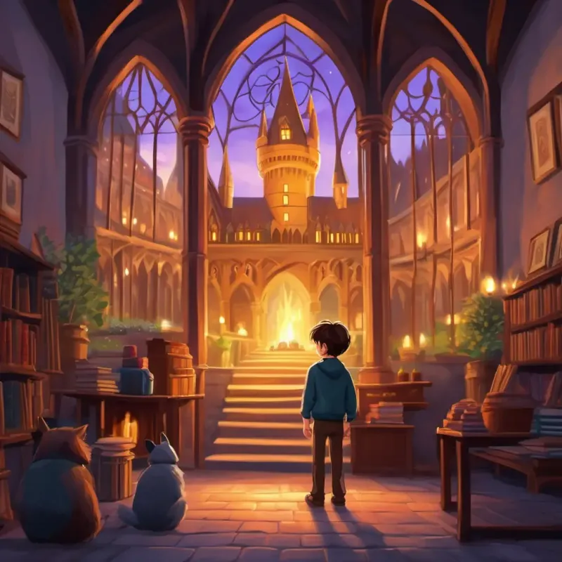 Harry's first night at Hogwarts.