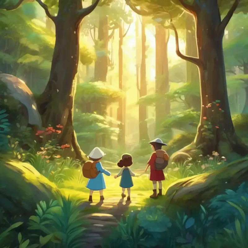 Introducing the setting and the characters in the magical forest.