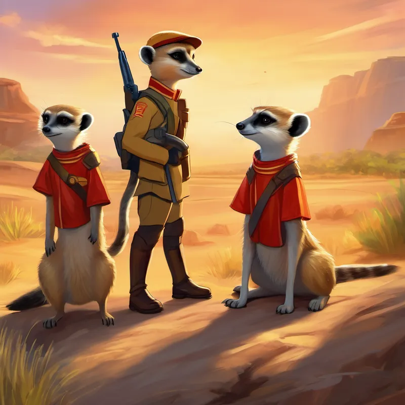 Melissa, amazed by Hanna's courage, smiled kindly and said, "Oh, dearest Hanna, we desperately need your confidence and bravery. Together, we shall protect our kingdom and teach Terrence a valuable lesson about sharing." Hanna and Flash joined forces with the meerkats, who were inspired by Hanna's confidence. With each passing day, they strategized and prepared for the upcoming battle. Hanna encouraged the meerkats to believe in themselves, reminding them that their determination and teamwork would prevail.