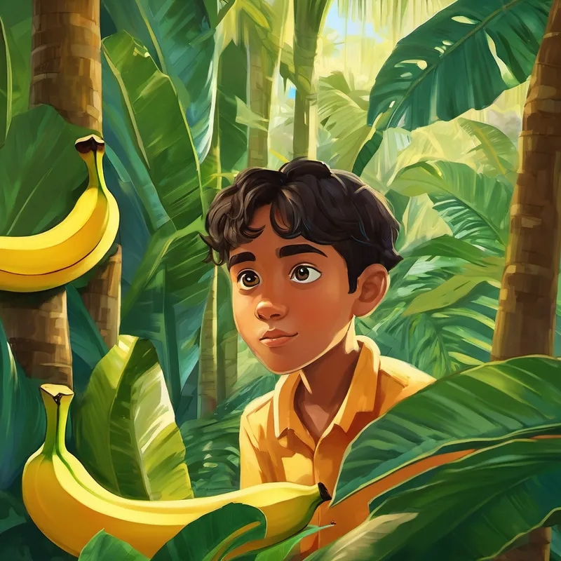 Amidst the chaos, Hanna locked eyes with the determined Terrence. She approached him, not with anger but with empathy. "Terrence," she said, "I understand your desire for the banana trees, but there's plenty for everyone. Let's find a solution where we can all share in the sweetness of life." Terrence, taken aback by Hanna's compassionate words, slowly nodded. He realized his greed had blinded him to the joy of sharing and caring for others. Together, they devised a plan to divide the banana trees fairly among all the animals of the jungle.