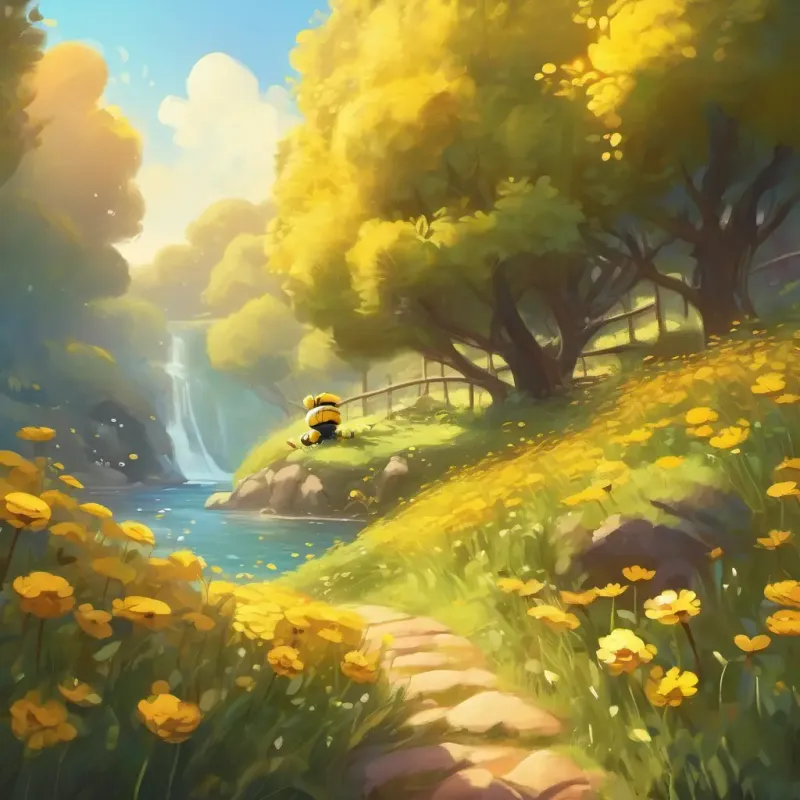 Bee sharing information about a special location.