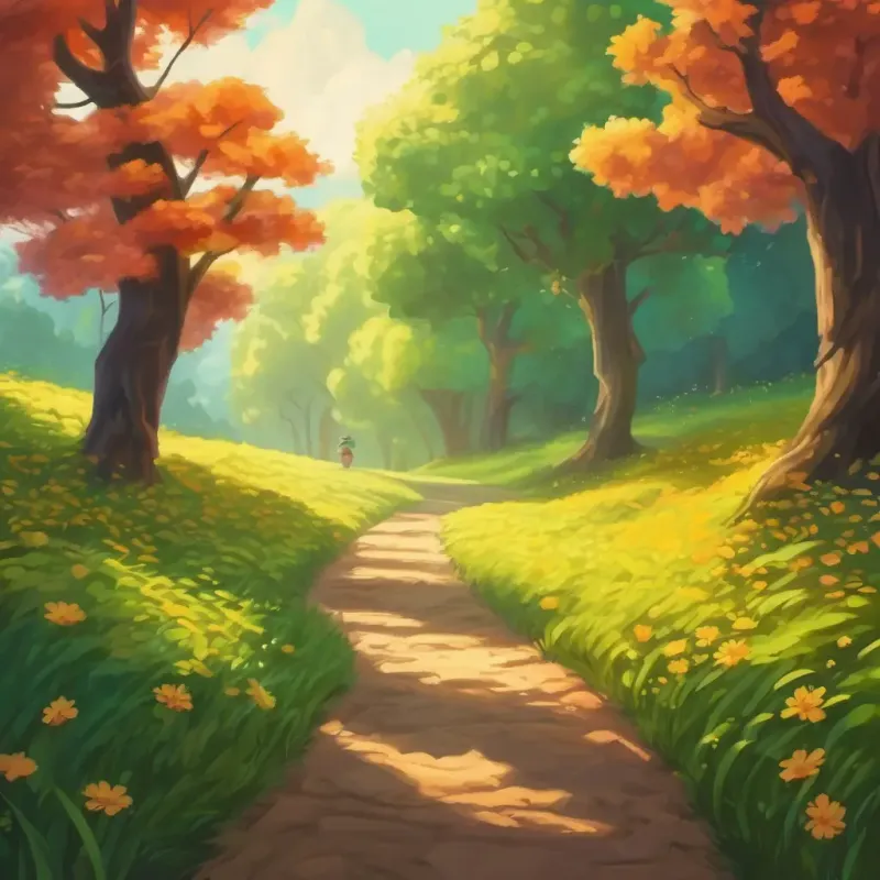 Sprite grateful and following the path to the grove.