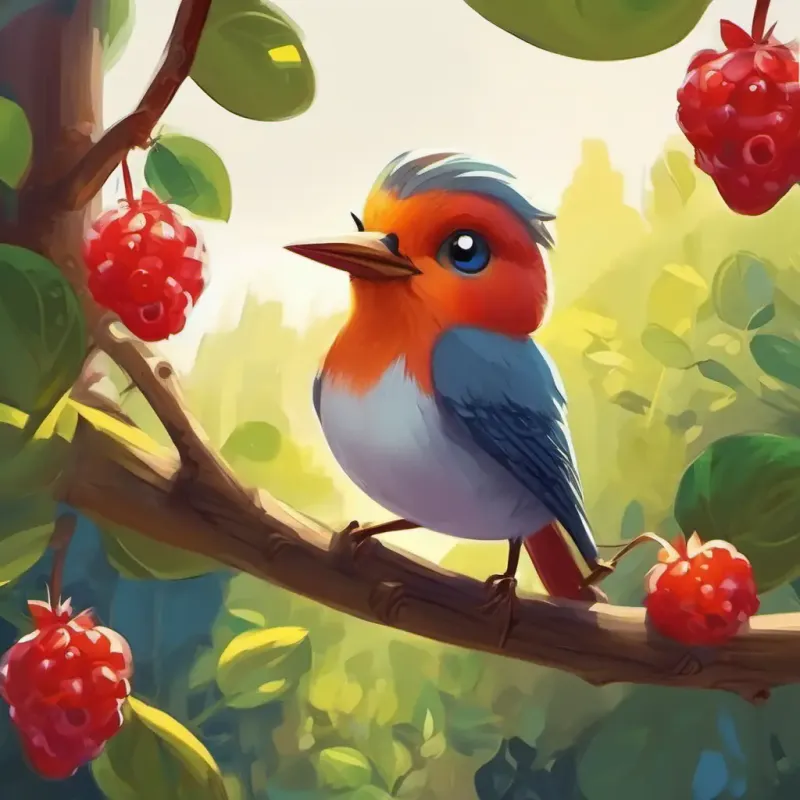 Noticing a bird in need while collecting berries.