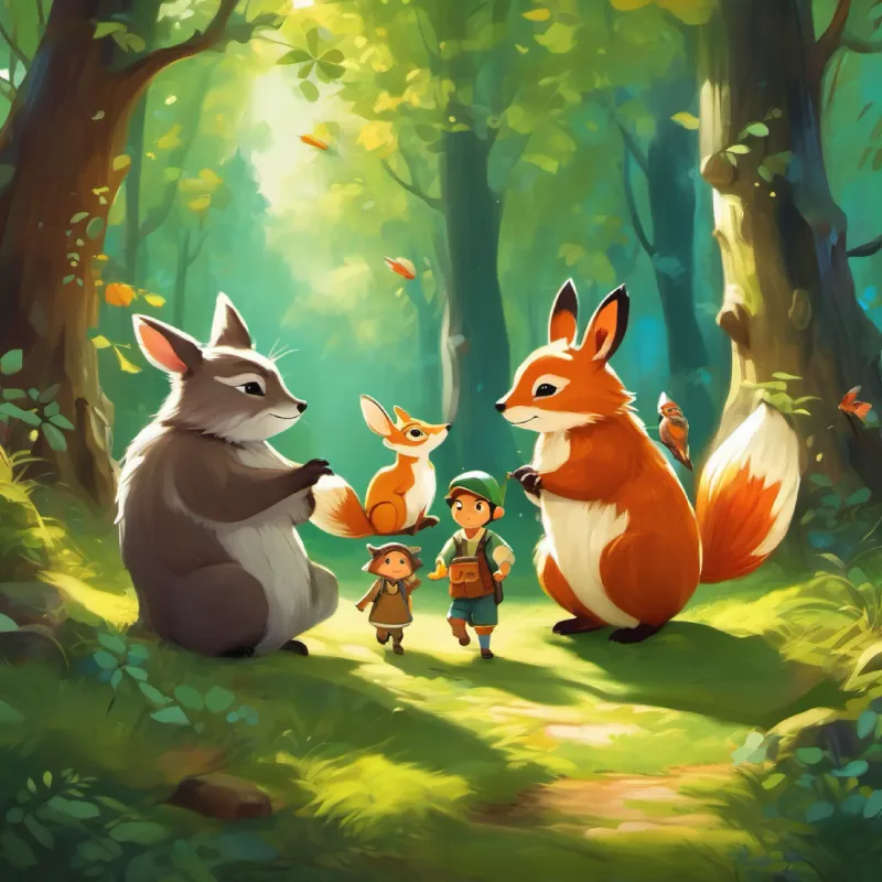 Meeting mischievous pixies, friendly woodland animals, lively and fun journey