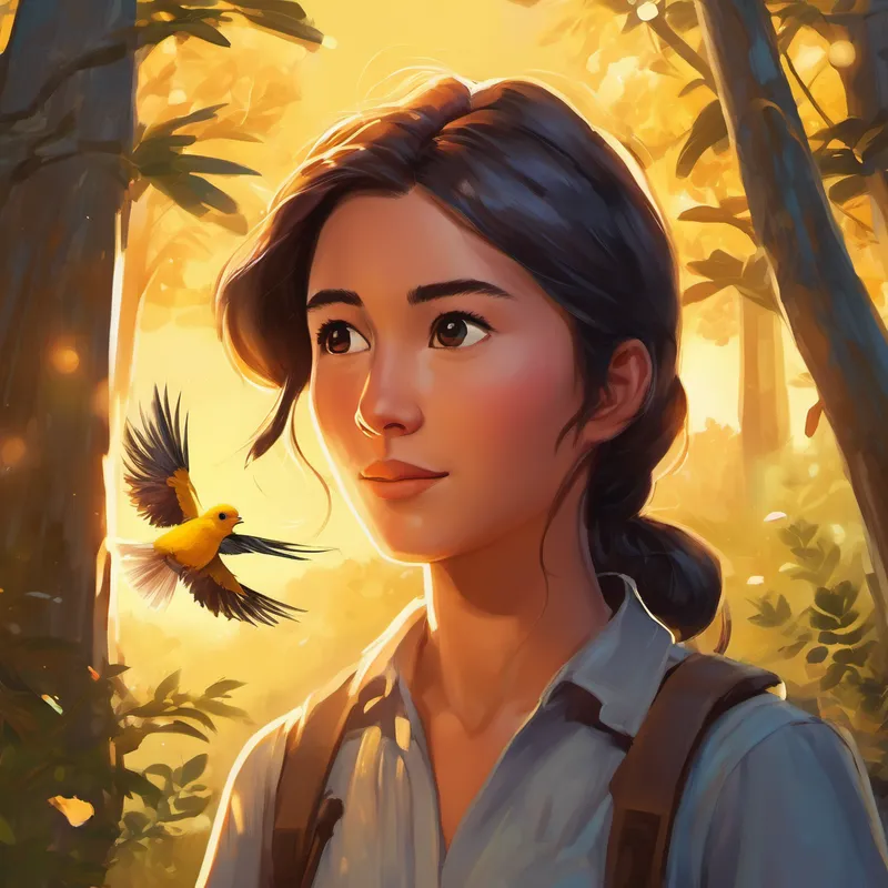 Determined to make her wish come true, Lara started her quest to find the Golden Birdie. She searched high and low across Sunnyville, asking anyone and everyone if they had ever seen this legendary birdie. But it seemed like the Golden Birdie was only a story meant to entertain the hearts of those who believed. One evening, as the sun began to set behind the tall trees, Lara found herself standing in the middle of the local badminton court, feeling a tad disappointed. Just as she was about to give up her search, the sky sparkled with a mysterious light. Lara looked up in awe and saw a beautiful golden birdie gliding down from the heavens.