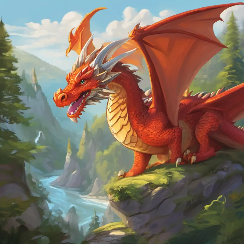 Dragon cautiously stepped inside and was greeted by a wise and ancient dragon named Eldora. Eldora sensed Dragon's pure intentions and kind heart, so she shared her wisdom. "To fly, my dear Dragon, you must first find your inner strength and embrace your uniqueness. Only then will your wings unfold." With Eldora's guidance, Dragon embarked on a series of challenges that tested her courage, kindness, and resilience. She rescued lost baby animals, cheered up sad forest dwellers, and even faced her deepest fears. Through it all, Dragon remained true to herself and never gave up.