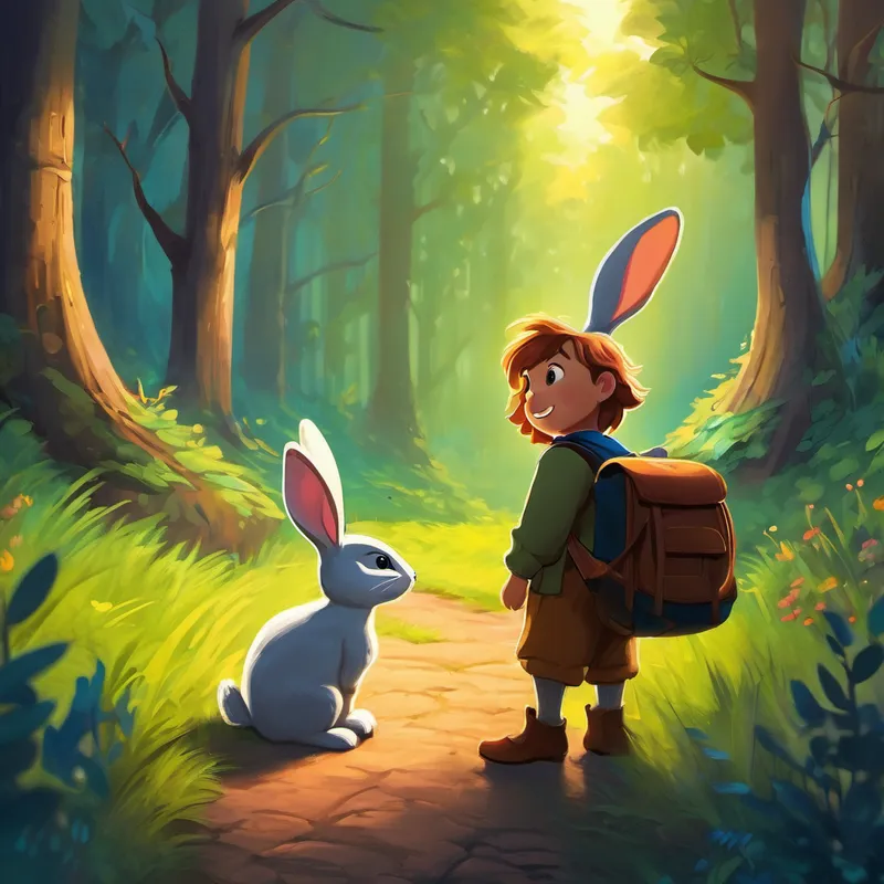 Benny learned that true friendship can light up even the darkest places. As the brave rabbit hopped back to his burrow, he knew that his adventures were only beginning and that magic would be found in every corner of the forest as long as he had his friends by his side. So, my little friend, whenever you feel scared or sad, remember the tale of Benny and his friends. Just like Benny, if you open your heart and make friends, you'll discover that bravery, kindness, and friendship can conquer any challenge—making your own magical world sparkle with love.