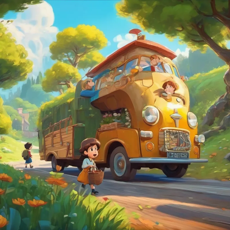 Cartoon characters making a short trailer video