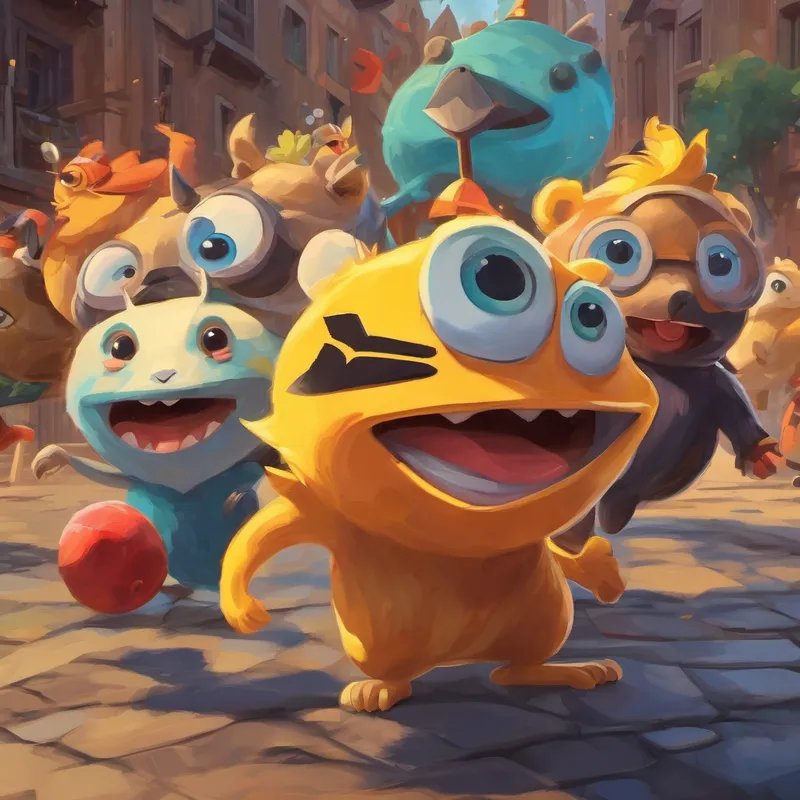 Cartoon characters holding contests with a confidence theme