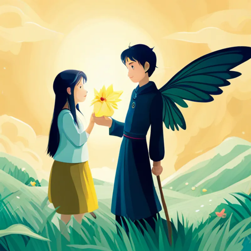 Lily and Max saying goodbye to the fairies